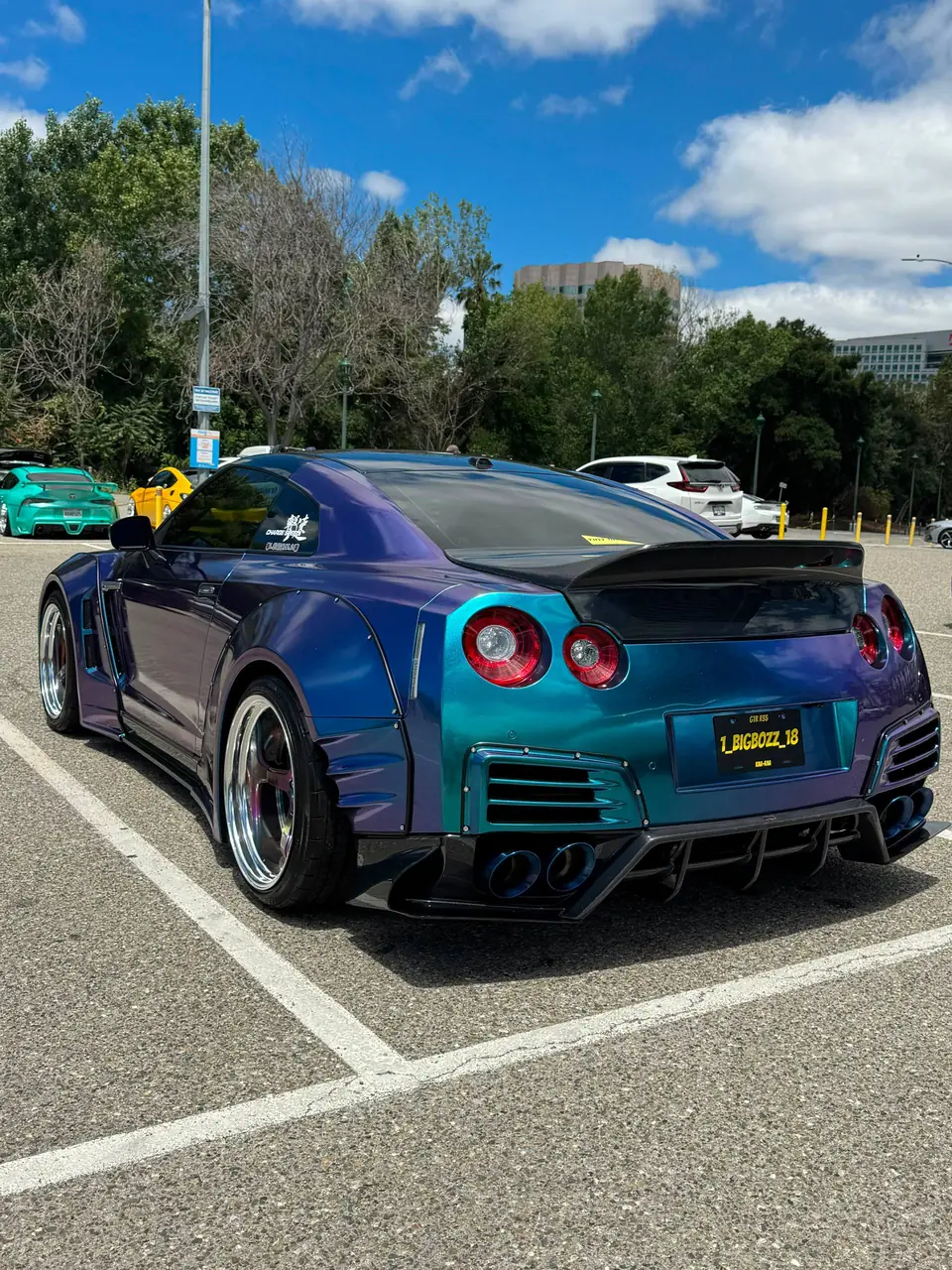 Blue performance coupe after a JBS mobile detailing service